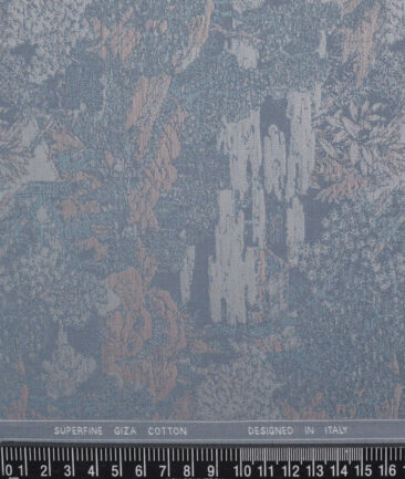 Tessitura Monti  Giza Cotton Self Design Shirting Fabric (Grey)