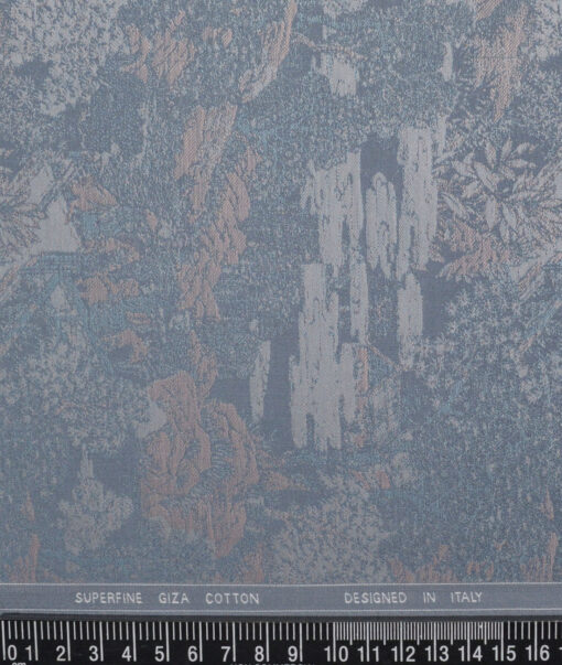 Tessitura Monti  Giza Cotton Self Design Shirting Fabric (Grey)