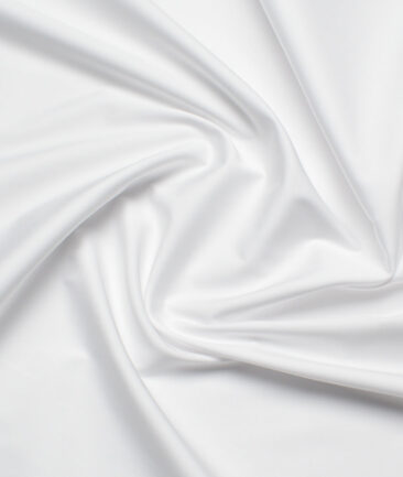 Tessitura Monti 2 Ply 120's Giza Cotton Solids Shirting Fabric (White)