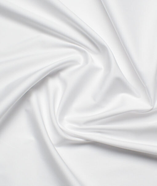 Tessitura Monti 2 Ply 120's Giza Cotton Solids Shirting Fabric (White)