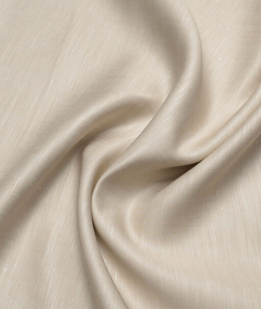 Tessitura Monti  Linen Tencel Solids Shirting Fabric (Beige)
