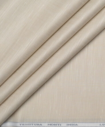 Tessitura Monti  Linen Tencel Solids Shirting Fabric (Beige)