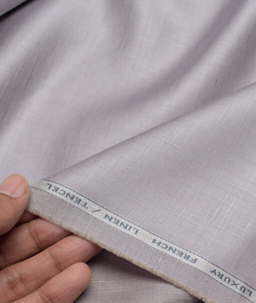 Tessitura Monti  Linen Tencel Solids Shirting Fabric (Onion Purple)