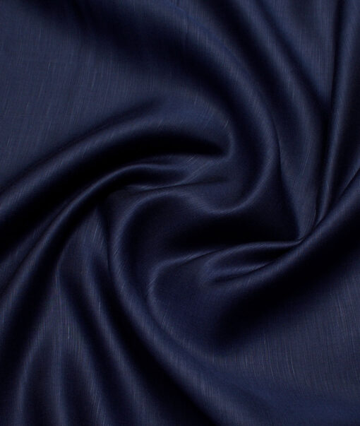 Tessitura Monti  Linen Tencel Solids Shirting Fabric (Dark Blue)