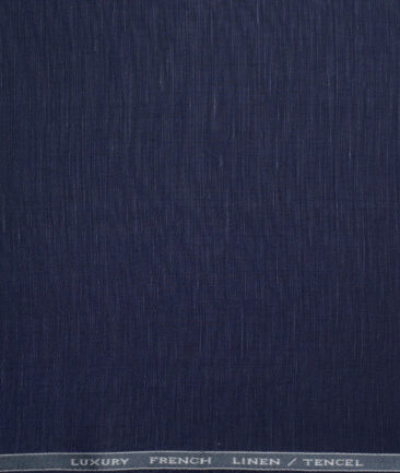 Tessitura Monti  Linen Tencel Solids Shirting Fabric (Dark Blue)