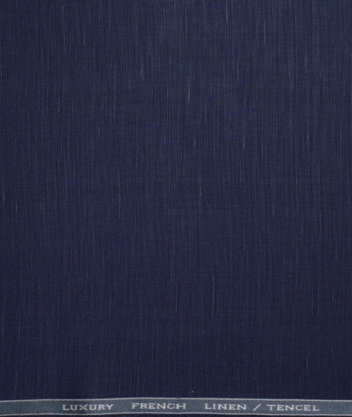 Tessitura Monti  Linen Tencel Solids Shirting Fabric (Dark Blue)