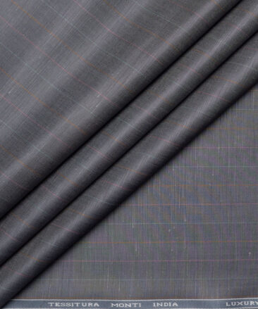Tessitura Monti  Linen Tencel Striped Shirting Fabric (Grey)