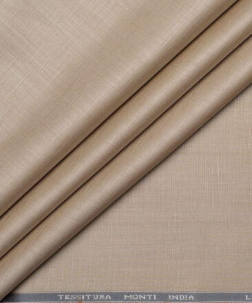 Tessitura Monti  Linen Tencel Solids Shirting Fabric (Light Brown)