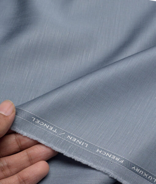 Tessitura Monti  Linen Tencel Solids Shirting Fabric (Regent Grey)