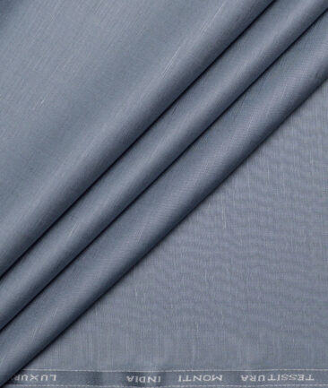 Tessitura Monti  Linen Tencel Solids Shirting Fabric (Regent Grey)