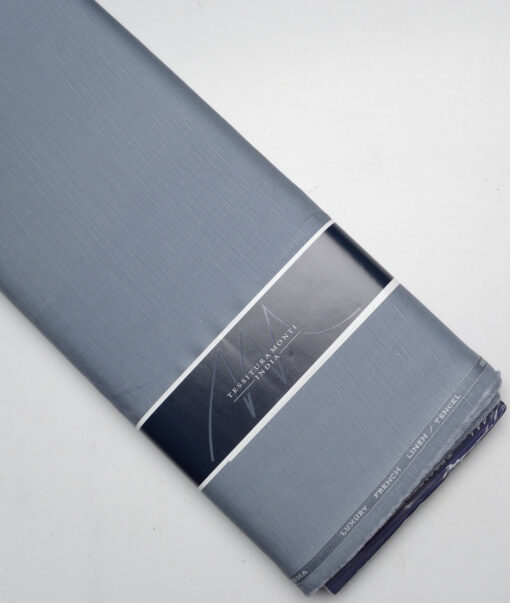 Tessitura Monti  Linen Tencel Solids Shirting Fabric (Regent Grey)